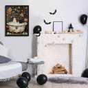 2 x Yeaqee Halloween Ghost Diamond Painting Kits for Adults and Beginners DIY 5D Full Round Drill Halloween Ghost Flower Diamond Art Kit, Painting Gem Art and Crafts Home Wall Decor, 12 x 16 Inch