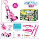 Bubble Lawn Mower for Kids, 3-in-1 Bubble Machine Blower with 10 Bubble Solution, Outdoor Push Toys for Toddlers Ages 3-8, Birthday Easter Summer Gift for Boys Girls 3 4 5 6 7 8 Year Old