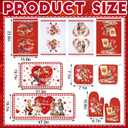 VitalCozy Set of 10 Valentines Kitchen Decor Vintage Kitchen Towels and Rugs Oven Mitts and Pot Holders Absorbent Tea Hand Towels for Accessories Gift