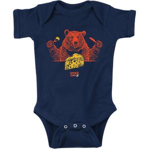 Let's Eat Baby Apparel for Chicago Football Fans (NB-7T) (Navy Bodysuit, 6 Months)