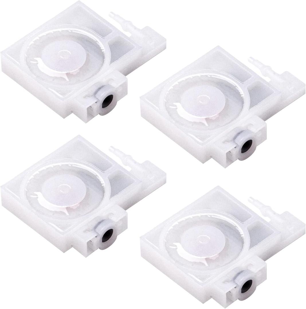 4PCS Printer Ink Damper Replacement Fit for Epson P408 R1900 R1390 L1800 L1400 R2000 R2400 L1300 T50 L805 DTF Printers Fits for E-pson Document Photo Printer Cartridge Accessories Dumper White
