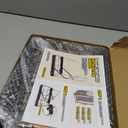 Upgraded Stainless Steel Pull-Out Trash Can Holder, Heavy-Duty Slide-Out Cabinet Organizer for 711 Gallon Bins, Black(Trash Can Not Included)