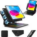 for iPad (A16) 11th/10th Generation Case with Keyboard  Magic-Style Magnetic  Floating Cantilever Stand - Backlit - Multi-Touch Trackpad Keyboard Case for iPad 11 inch &10th Gen 10.9 inch (Black)