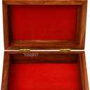 TOSQP27 Gift Jewelry Box Brass Elephant Inlay Hand-Carved Rosewood 8-Inch Wooden Keepsake Storage Box Velvet Lined Gift for Women, Girls, Mom Artisan Made Organizer