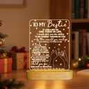 to My Bestie Gifts, Best Friend Gift for Women 3D Illusion Lamp, I Love You Friends Night Light for BFF Christmas White Elephant Gifts, Soft Warm Color Wooden Table Lamp