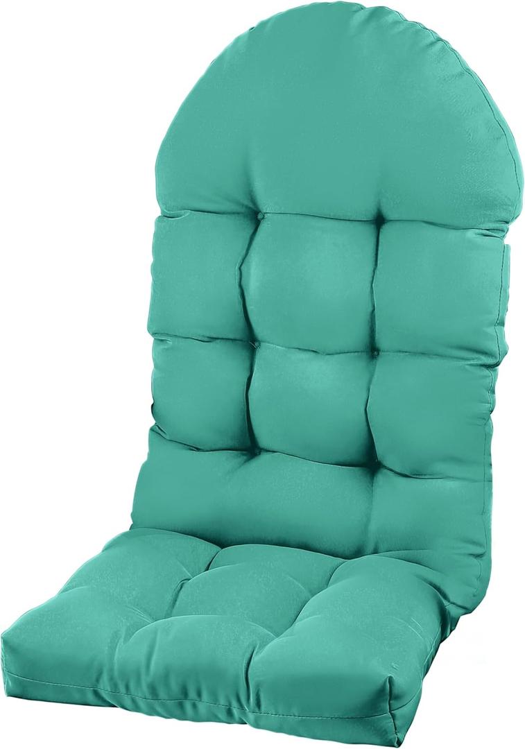 Adirondack Chair Cushion, Rocking Chair Cushion 44x19.4x4 inch, High Back Patio Cushions of Upper and Lower with Ties, Sunscreen and Fade-Resistant (Lake Blue, 1)