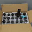 Kingrol 18 Pack 8.5 oz Square Glass Bottles with Leak Proof Screw Caps, Hot Sauce, Oil, Vinegar, Syrup, Salad Dressing