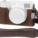 SMALLRIG X100VI Half Leather Case Kit with Shoulder Strap, Retro Style Leather Camera Half Case with Aluminum Alloy Frame for FUJIFILM X100VI (Brown)