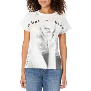 GUESS Women's Short Sleeve Crew Neck Carmen Tee (Pure White), Small