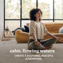 Homedics Tabletop Water Fountain, 3 Tier Indoor Waterfall Fountain with Natural River Rocks, Quiet Pump for Relaxation, Zen Home & Office Desk Dcor, AA Battery Powered