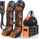 Leg Massager with Heat and Compression : Foot and Calf Massager for Circulation and Pain Relief, Sequential Compression Boots with 6 Modes, 9 Intensity, 3 Heat - Gifts for Mom, Dad, Him, Her