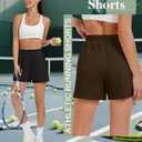 Neer 3 Pack Women's High Waist Sweat Shorts | Casual, Summer, Athletic, Adjustable, Shockcord, Lounge, Pockets (L)