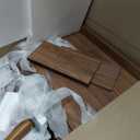 SUPERJARE Nightstands Set of 2, Night Stands with Charging Station & PE Rattan Decor Drawer, Bed Side Tables with Solid Wood Feet, End Table, for Bedroom, Living Room, Walnut (11.8"D x 15.9"W x 23.4"H (1 Drawers))