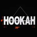 LED HOOKAH Sign for Smoke Shops | 30"x8" Super Bright 5000K Waterproof Light with Hanging Kit | High Visibility Retail Window Display