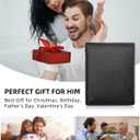 HiWe Anti-Lost Bifold Men Wallet with Find My, Vegan Leather, RFID, Original Design, Black