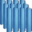 12 Pieces Microfiber Cleaning Pads Compatible with Bona Mop Reusable 18 Inch Replacement Cleaning Pads Washable Refills Replacement Heads for Floor Cleaning
