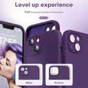 2 x HATOSHI for iPhone 13 Case, Liquid Silicone Upgraded [Camera Protection] with [2 Screen Protectors], Soft Anti-Scratch Microfiber Lining Shockproof Phone Case for iPhone 13 6.1 inch, Midnight Purple