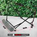 Tranquillo Unity Adjustable Hammock Stand, 800 lbs Capacity Steel Double Hammock Stand for 2 Persons, Premium Pre-Assembled Stand for Indoor Outdoor, Frame Black