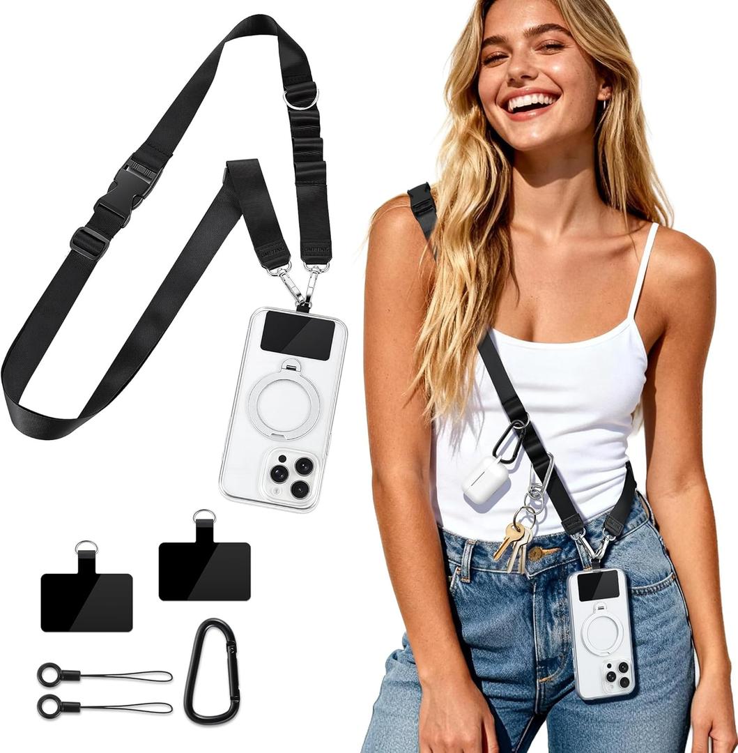 Multifunctional Phone Lanyard, Cell Phone Universal Adjustable Anti-Theft Crossbody Phone Strap, Travel Essential