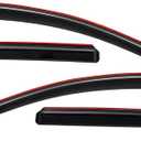 Lightronic Extra Durable Clip-on in-Channel Auto Vent Window Visors, Fits 2007-2014 Ford Edge & 2007-2015 Lincoln MKX, UV Protection Rain Guards, Original Wind Deflectors, Smoke, 4-Pcs