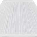 Aspen Creative 33133, Mushroom Pleated Traditional Spider Lamp Shade, White, 6" Top x 14" Bottom x 8" Slant