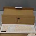 Wireless Keyboard and Mouse Combo, Full-Sized Wireless Keyboard and Adjustable DPI Mouse, 2.4GHz USB Receiver, Keyboard and Mouse for PC, Windows, Desktop, Laptop (Latte Color)