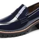 DREAM PAIRS Women's Platform Chunky Heeled Loafers, Womens Business Casual Shoes, Size 11