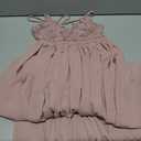 Ladmous Women's V Neck Floral Lace Wedding Dress Sleeveless Bridesmaid Evening Party Maxi Dress, Size M