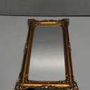 Gold Vintage Mirror 8x14 Inch, Antique Ornate Decorative Mirror for Desk & Wall, Small Vanity Mirror for Makeup Wall Decor, Antique Gold