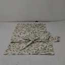 VOGOL Decorative Tie Up Curtains for Girls Room, Lovely Leaf Print Small Window Curtain Valance Top Pocket 18 Inch Long, One Panel, Green Leaves, Tie52x18