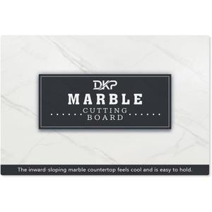 Large 16x24 Inch White Marble Pastry Slab|Heavy-Duty Marble texture Cutting Board, Inclined Angle Design - Convenient for Grasping Ideal for Cool Dough Handling, Chocolate Tempering, and Baking