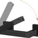 Toilet Paper Holder Matte Black Wall Mounted Post Pivoting Square Tissue Holders Roll Holder Hangers for Bathroom Commercial Toilet Paper Dispenser