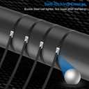 Stainless Steel Zip Ties, 19.8" Black Self-Locking Cable Ties, 40pcs Heavy Duty