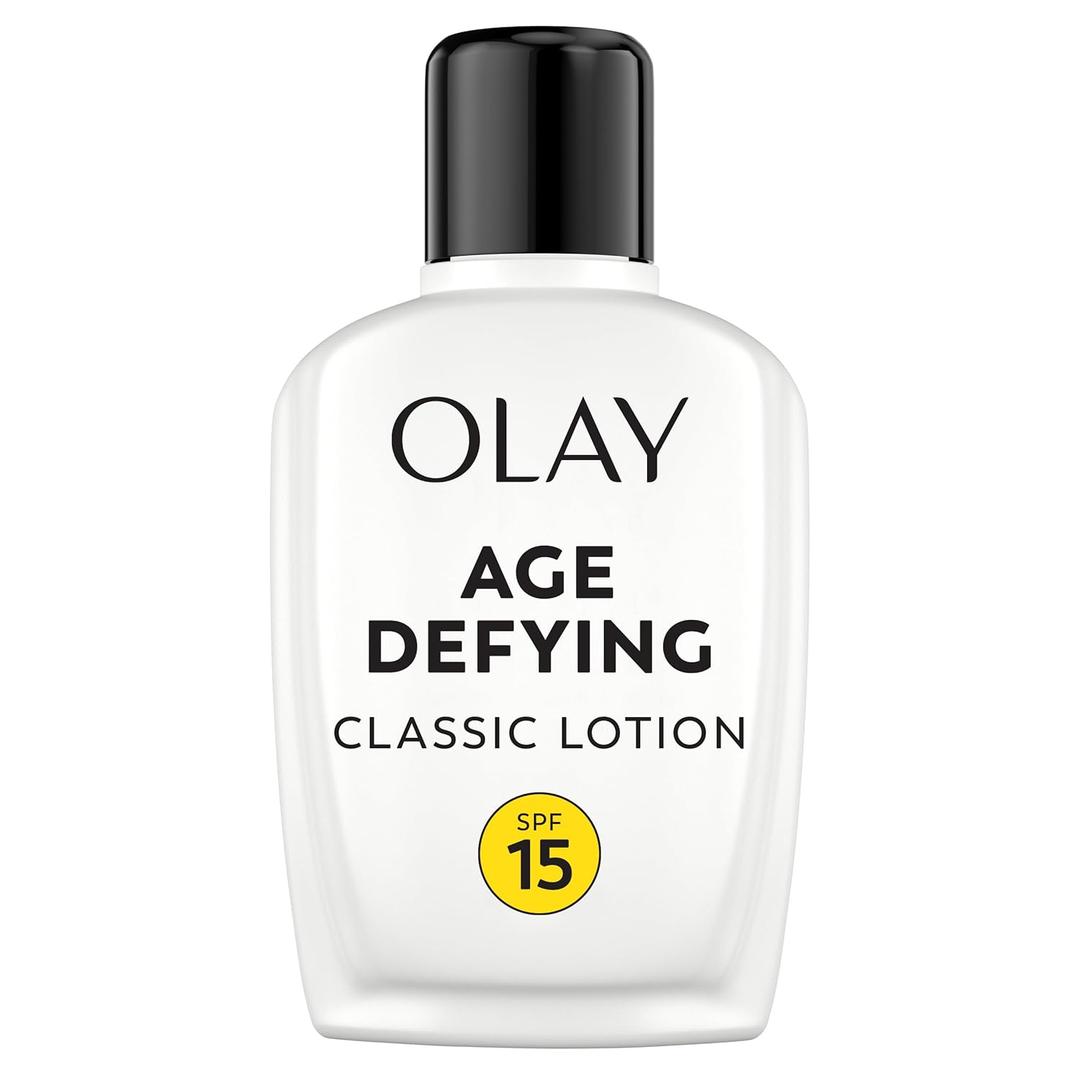 Face Moisturizer by Olay, Age Defying Classic Daily Renewal Lotion, With Sunscreen, Classic,4 oz 120ml