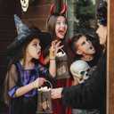 12 Pcs Halloween Burlap Treat Bags Trick or Treat Burlap Sack 3.9 x 5.9 Inch Small Gift Goodie Candy Pouches with Drawstring for Kids Halloween Party Favor Costume Cosplay Decoration Supplies