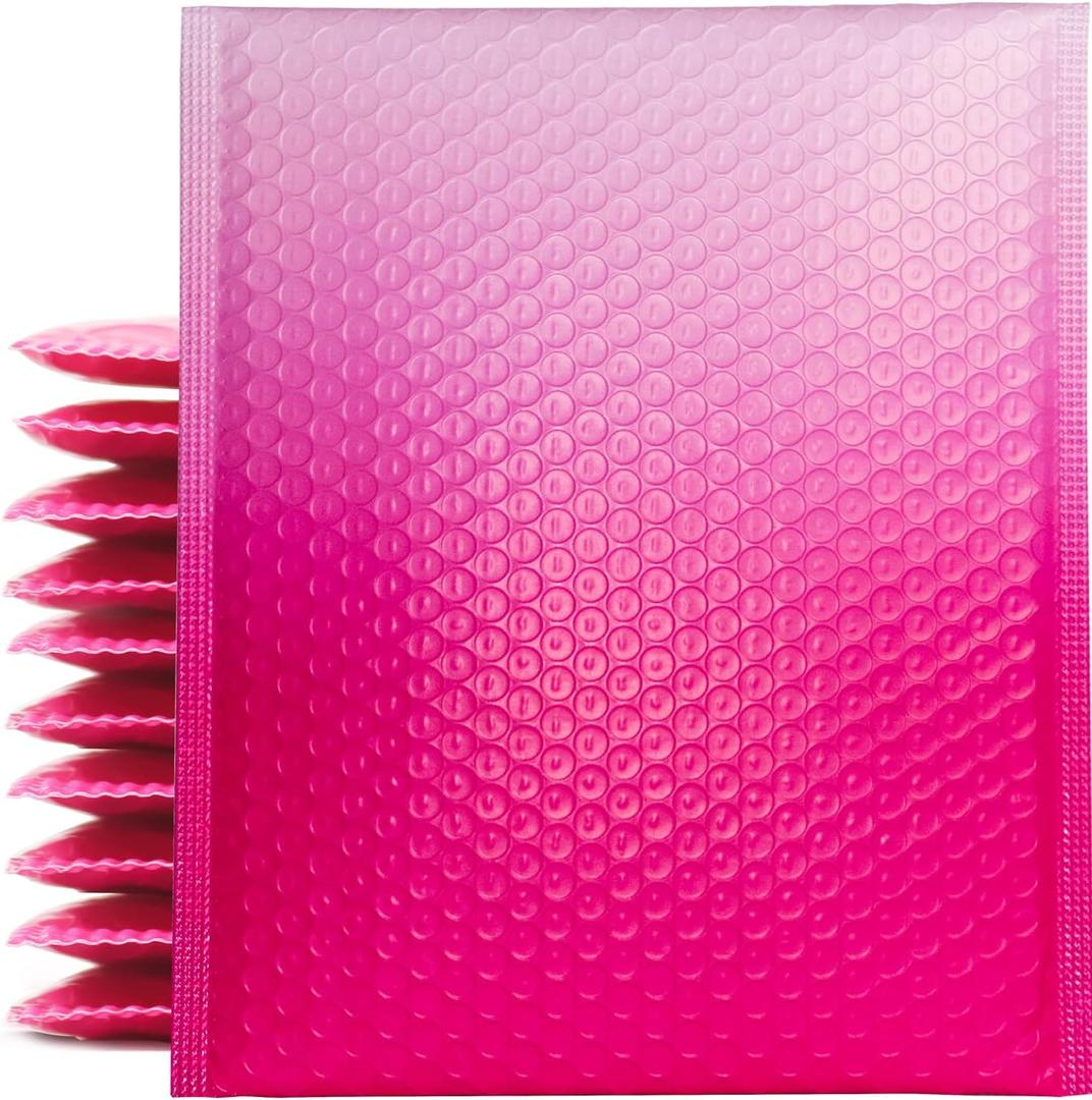 8.5x11 Inch 30 Pack Pink Bubble Mailers, Waterproof Padded Envelopes, Self Seal, Strong Adhesion Bubble Envelopes, Cushioning Padded Mailers for Small Items