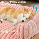 Wn's Day Luxurious Dog Couch Bed, Washable Calming Dog Couch Cover, Removable Couch Protector for Dogs, Waterproof Sofa Bed, Pet Bed Mats for Couch, Pet Couch Covers for Sofa(Pink, XXL)