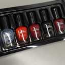 Non Toxic Nail Polish Set, Easy Peel Off and Fast Dry Nail Polish Set for Pack, Eco Friendly and Organic Water Based Nail Polish for Women, Girls,Teens(10 Bottles) (Passionate night)