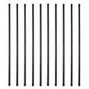 3/4 Inch Round x 36 Inch Length Staircase Deck Balusters Standard Plain Black Coated for Stair/Deck/Porch Pack of 10