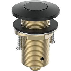 All Brass Black and White Air Switch Button for Sink Top Counter Top Garbage Disposal Part(Matte Black, Round)