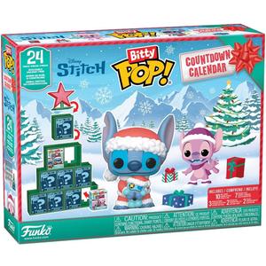 Funko Pop! Bitty Countdown Calendar: Stitch Holiday - 24 Days of Surprises - Collectible Vinyl Mini Figures - Mystery Box - Gift Idea - Holiday Present for Kids - Christmas or Birthday Countdown