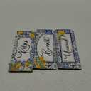 3 Pcs Italian Lemons Bathroom Wall Decor Blue Flower Pattern Lemon Art Yellow Lemon Tree Hanging Paintings Wall Blue Lemon Bathroom Wooden Hanging Signs for Home Laundry Spa Room