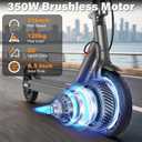 Qlaway Electric Scooter with Seat for Adults, 8.5''/10'' Solid Tires, 19/22MPH, 350W Powerful Motor, 15/22 Miles Range, Portable & Folding Commuter Escooter with Dual Braking, Smart APP