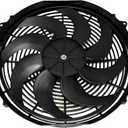 A-Team Performance Radiator Electric Cooling Fan - Electric Radiator Fan Kit for Cars - Reversible Push-Pull Assembly, 3000 CFM - Thermostat & Mounting Kit - 16 in, 12V, 8-Blade