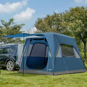 Portal 5-Person SUV Tent with Porch, 2-in-1 Car Camping Tent, Water-Resistant & Windproof, Trunk Tent for Travel & Outdoor Adventures, X-Large