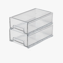 Desktop Pull-out Bathroom Storage Box Pillbox Storage Rack Medicine Multi-layer DIY Stackable Transparent Visual Make-up Box(2Trans WL)