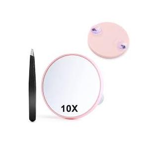 Jacent Dip & Dab 12X Magnification Cosmetic Mirror with Suction Cups, 5 Inch ...