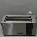 Mueller UltraToast Full Stainless Steel Toaster 4 Slice, Long Extra-Wide Slots for Bagels and Waffles, 6 Browning Levels, LED Display, Cancel/Defrost/Reheat Functions & Removable Tray, Kitchen Gadgets