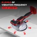 Tile Vibration Tool with 2 x 20V Batteries, Tile Installation Leveling Machine 18000r/Min, Tile Suction Cup Vibrating Tool 200kg Adsorption, 8 Adjustable Speed & LCD Display for Floor, Tile, Wall