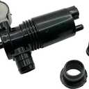 Black Windshield Washer Pump with Grommet Fit for Nissan Versa 2007-2012 for Juke 2011-2017 for NV1500 NV2500 NV3500 2016-2017 for Rogue Sport 28920-EL00A Car Front Water Washer Fluid Pump